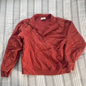 1/4 zip quilted sweater